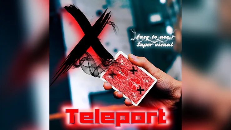 

Xteleport (Gimmicks) by ilya Melyukhin Card Magic and Trick Decks Street Magic Tricks Beginner X Move Mentalism Illusions Props