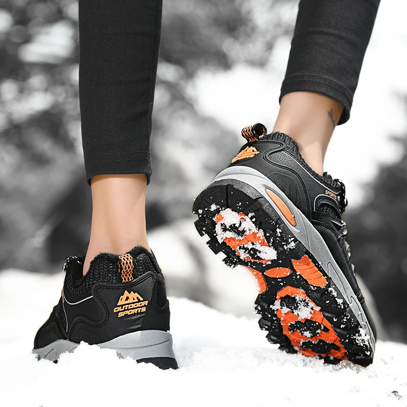 Hiking shoes Men's hiking boots High-quality outdoor sports fashion casual snow boots padded warm large size 36-48