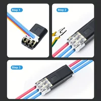 10/30/50/100 Pieces D1/D2/D3 1/2/3 Pin Wire Connectors, No-Stripping Quick Cable Connectors, Dual Wire Interconnects, Detachable Automotive Terminal Connectors - Image 6