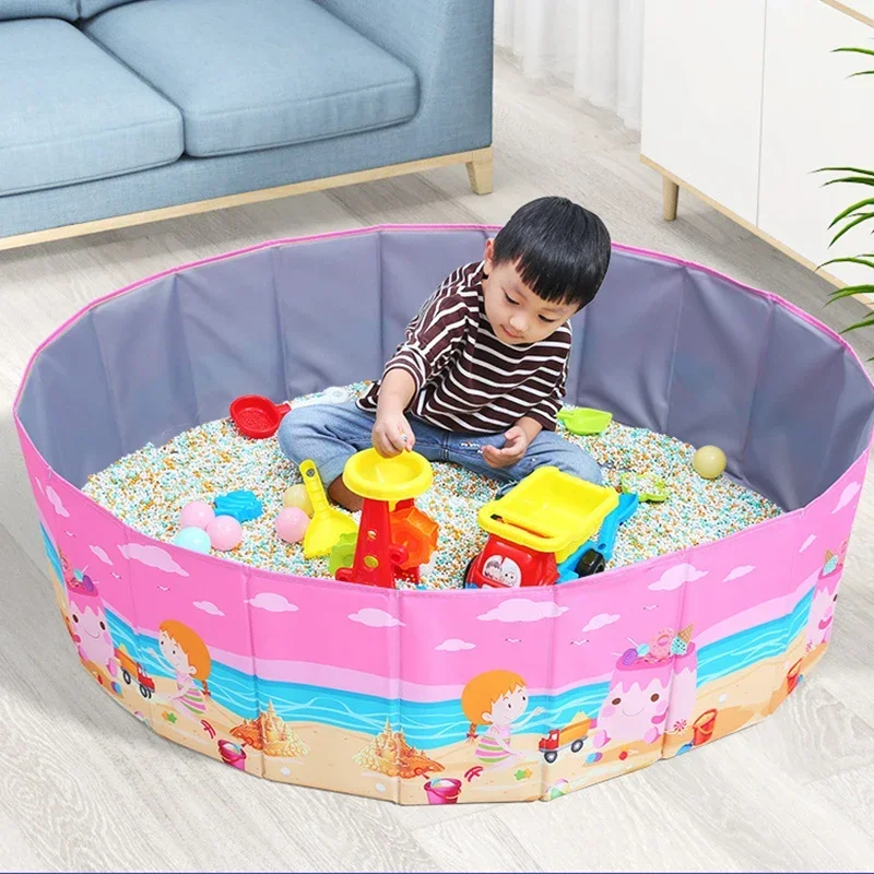 Baby Foldable Sand Table Pit Sandbox Toy Infant Indoor Play Sand Ball Pool Outdoor Playpen Toy Dry Folding Fence Tent Toy Gift 2