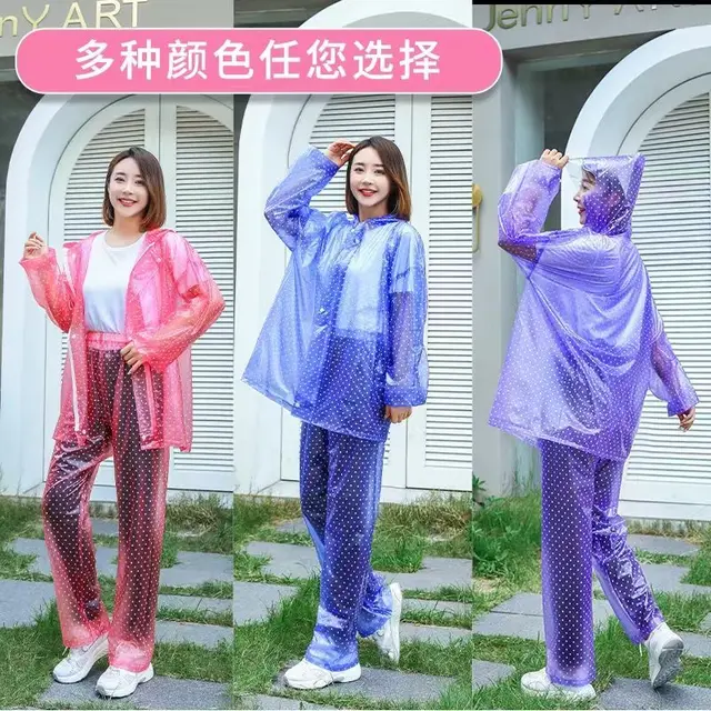 Férfi Női Esőkabátok Eső Nadrág Split Öltöny Cipzáras Bepattanás Dupla Réteg Védelem Kültéri Kerékpáros Mezőgazdasági Munka Otthoni Utazás