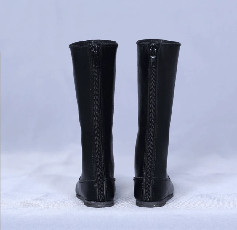 

Black MSD 1/3th PU Shoes for women, BJD AOD DOD SD Doll Mid-tube flat boots Model