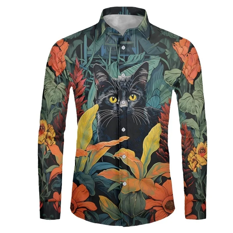thumbnail image 1 of Camisas con estampado abstracto en 3D para hombre, camisas casuales de manga larga con botones y corte regular, camisetas de playa para hombre, camisetas de gran tamaño, 1 of 5