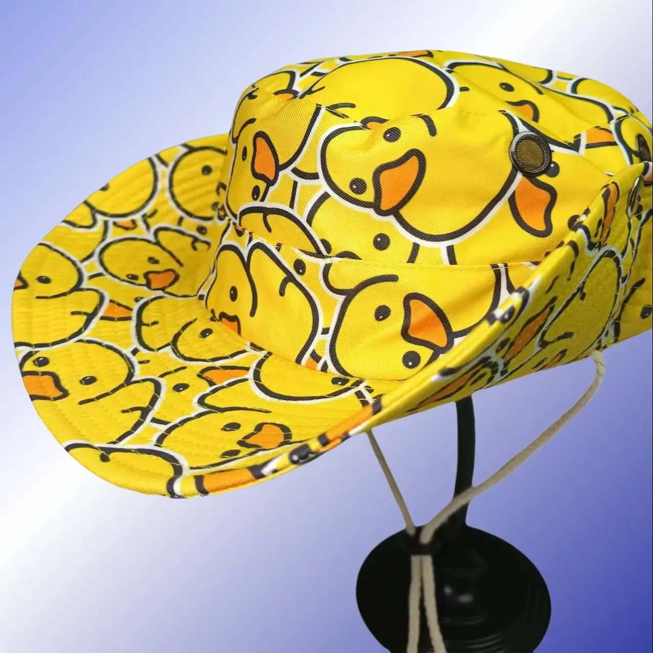 Sun Hat Sun Protection Hat Anime Cosplay Hat Anime Hat Cartoon Patterned Yellow Duck Printed Lightweight Unique Sun Protection Design Valentine's Day Gift