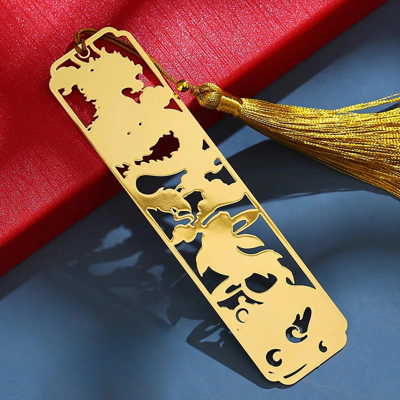 Chinese Style Forbidden City Koi Dragon Metal Small Bookmarks, Students Teacher's Day Exquisite Gifts Souvenirs, Decoration, 1Pc