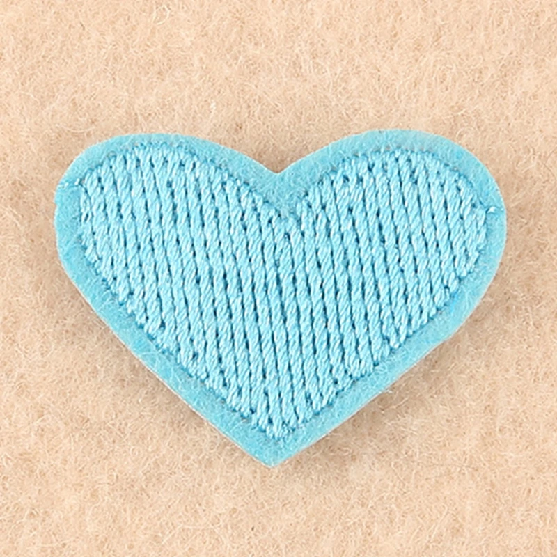 20Pcs Assorted Colors Mini Heart Sew/Iron On Appliques Embroidery Patches Badges Garment Embellishments DIY