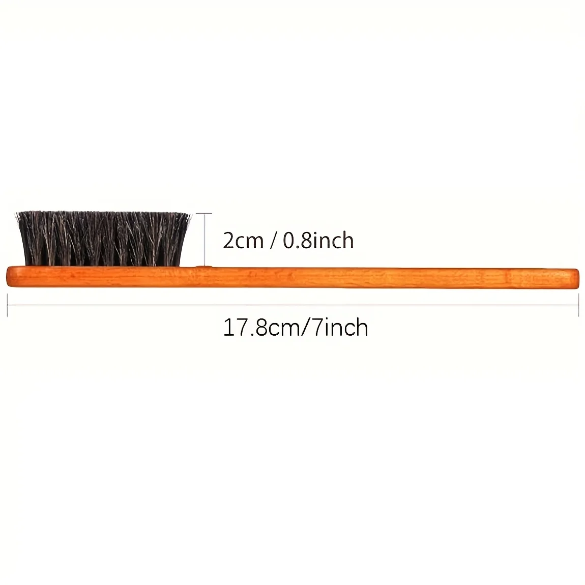 2pcs/set Horse Mane Detail Brush Kit, Silvery Care Kit for Detail Polishing, Jewelry Paint Surface, Silverware Cutle