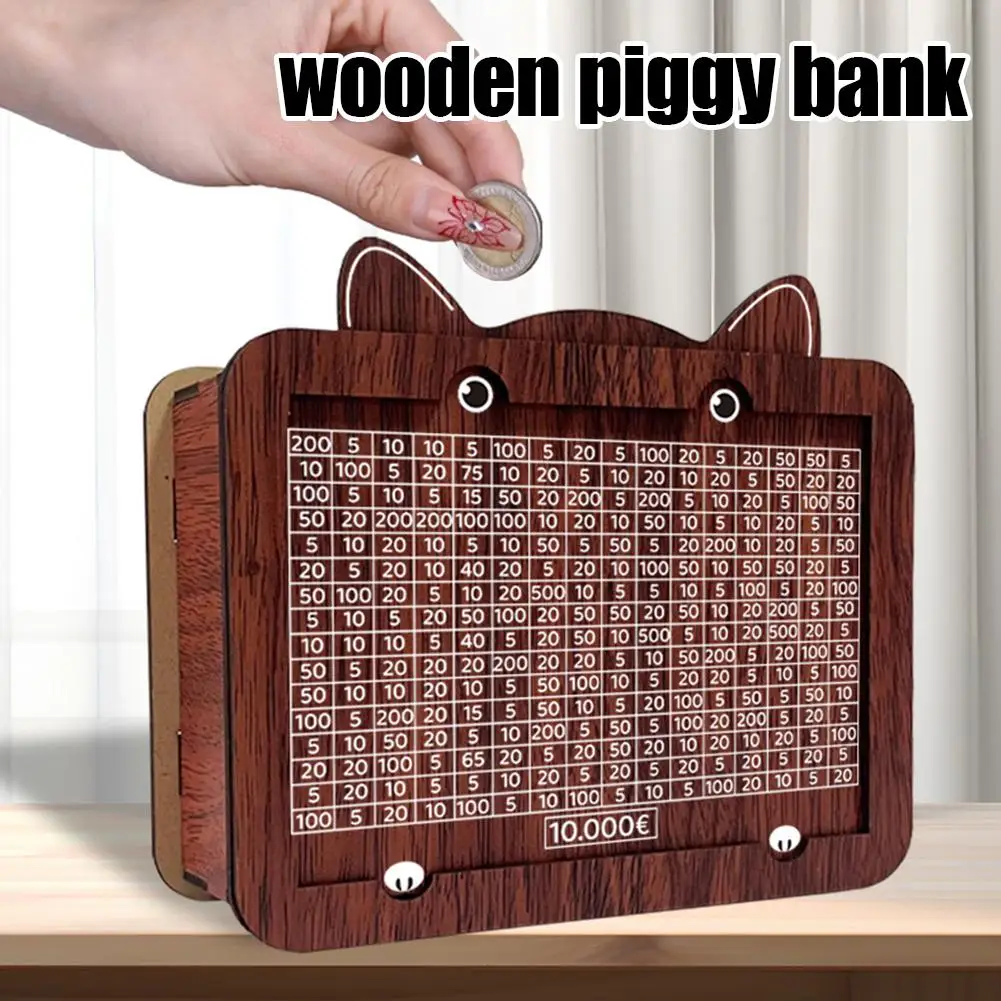 Houten spaarpot met spaardoel voor contant geld_voghion.com