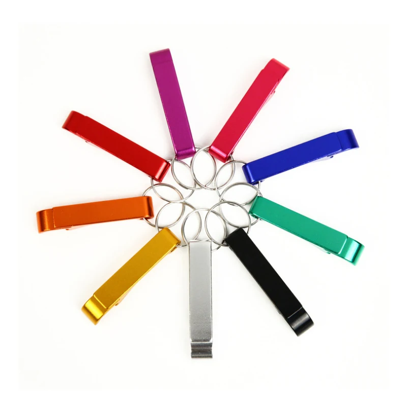 Beer Bottle Opener Keychain 1PC Portable Aluminum Alloy Beverage Beer Bottle Opener Wedding Party Favor Gifts