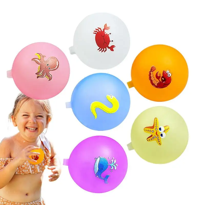 

Refillable Water Balloons 6pcs Silicone Soft Water Balls Toy For Party Water Balloons For Fun Summer Water Games For Beach Pond