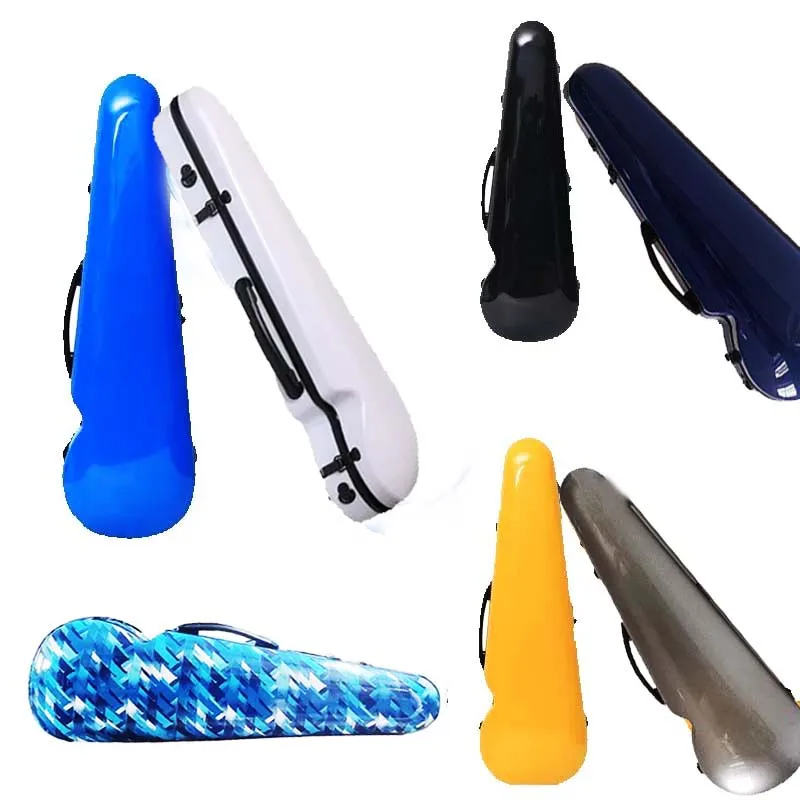 4/4 3/4 바이올린 탄소 섬유 삼각형 상자, 멀티 컬러 삼각형 상자, 바이올린 상자, 바이올린 삼각형 케이스, 습도계 포함, 좋은 가격