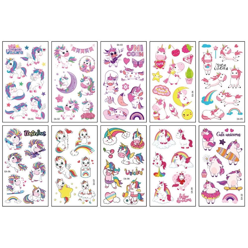 Water Transfer Art Kids Temporary Tattoo Sticker 10PCS/Pack temporary tattoos tattoo sticker