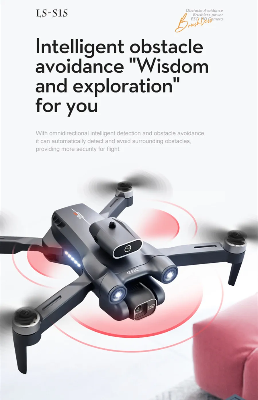 Description Picture 6 of itemIconic Brand MIJIA Profesional S1S Mini Drone 8K HD Camera Obstacle Avoidance Aerial Photography Brushless Foldable Quadcopter Toys