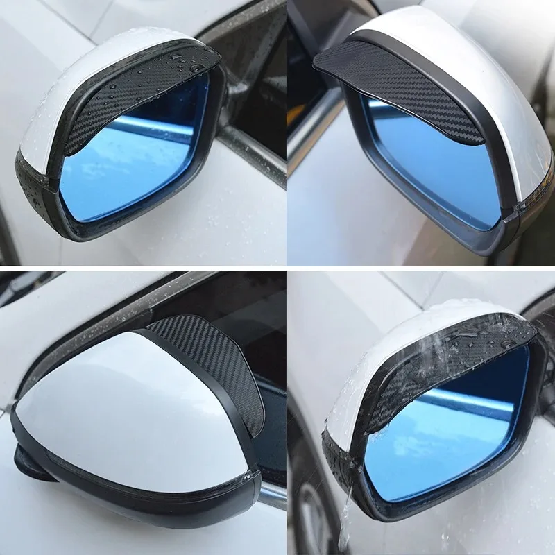 Car Rearview Mirror Rain Eyebrow Visor Carbon Fiber Car Rearview Side Snow Sun Visor Rain Cover Mirror Accessories rearview mirror rain shield rearview mirror rain eyebrow car rearview mirror visor rearview mirror rain guard rearview mirror visor