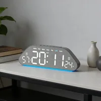 Multi-function Digital Alarm Clock with LED Screen, Temperature, Weekday, Calendar, Dual Alarms, Snooze for Bedroom Office Decor 4