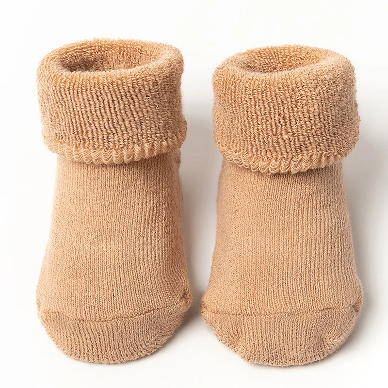 Winter Newborn Baby Floor Socks Plus Cotton Loop Thickening Infant Kids Warm Anti-slip Socks for Toddler Girls Boys 2