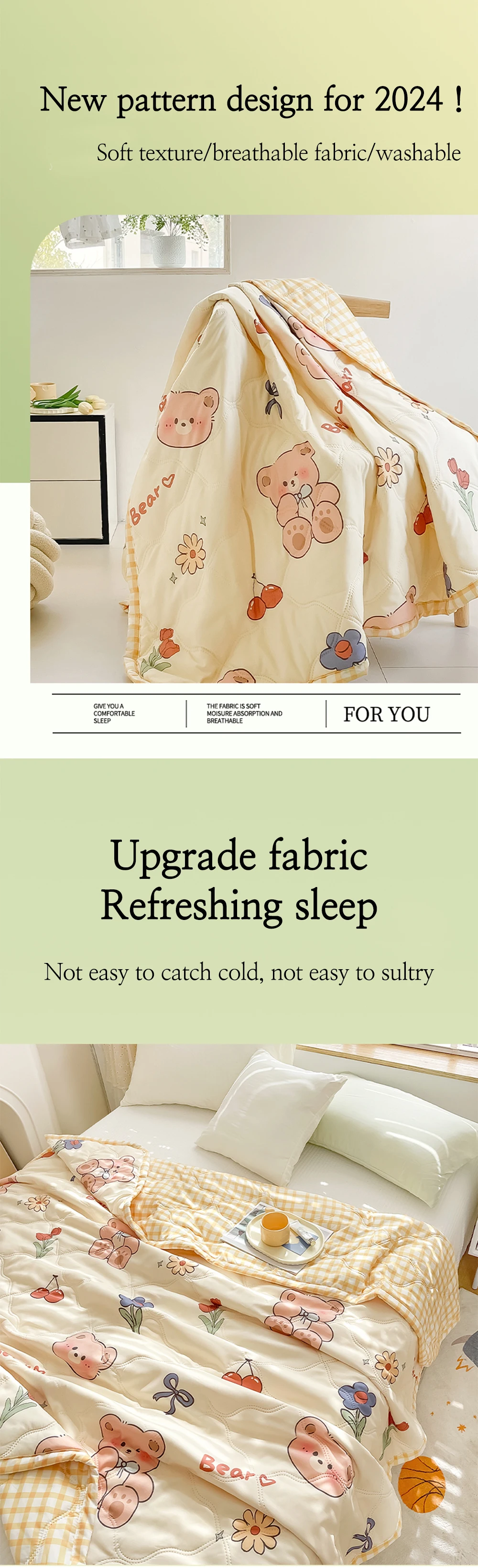 Description Picture 3 of itemYanYangTian Comforter Summer quilt bedroom bedding cover Double bed quilt Thin wadding blanket Dogs Kennel Bed Mat Cats Quilt