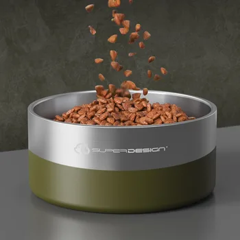 Stainless Steel Double-Walled Dog Bowl 1
