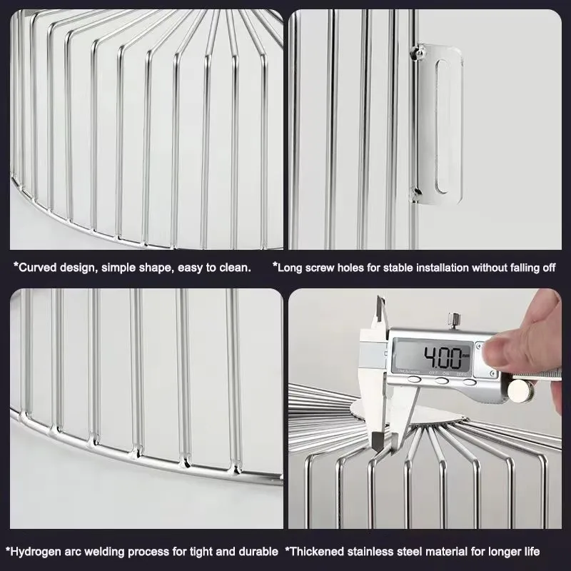 Stainless Steel Side Drain Cover Corner Drainage Grille Filter Screen Anti blocking Anti Mouse Rooftop Balcony Floor Drain Cover