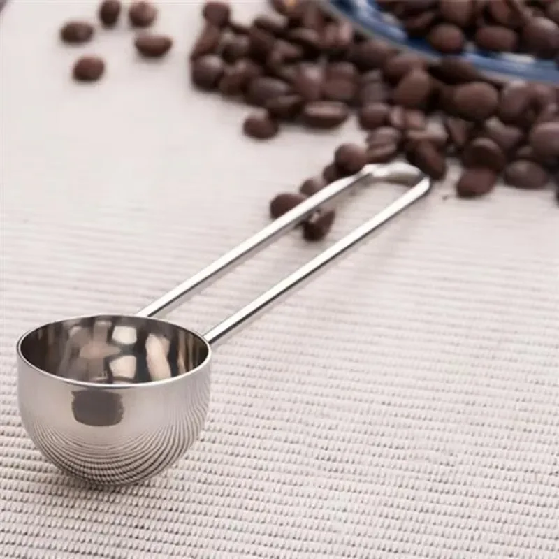 Stainless Steel Coffee Measuring Spoon Manual Coffee Bean Grinding Powder Spoon