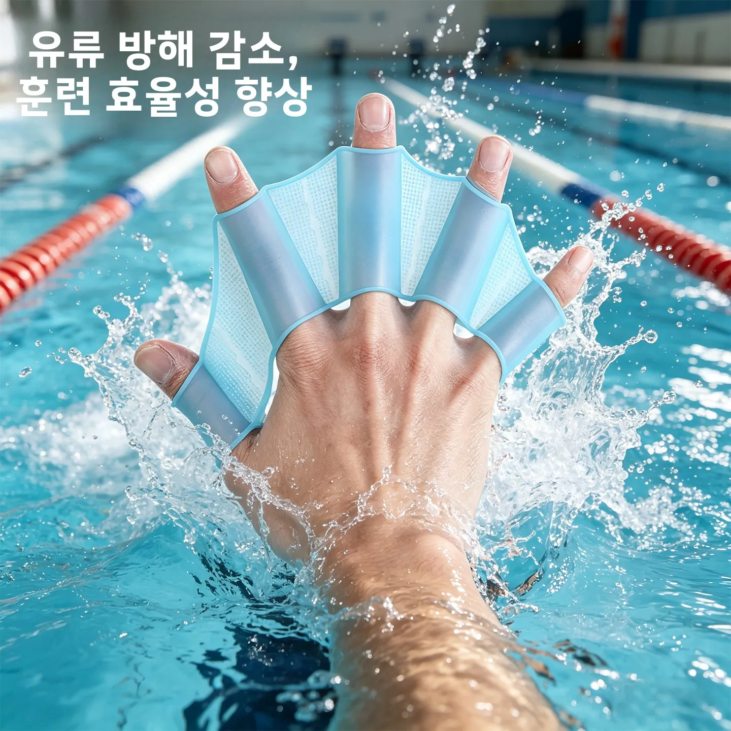 실리콘 수영 웹 핸드 성인 및 어린이용 훈련 장비 덕 팜 스타일 반 손가락 속도 향상 수영 장갑