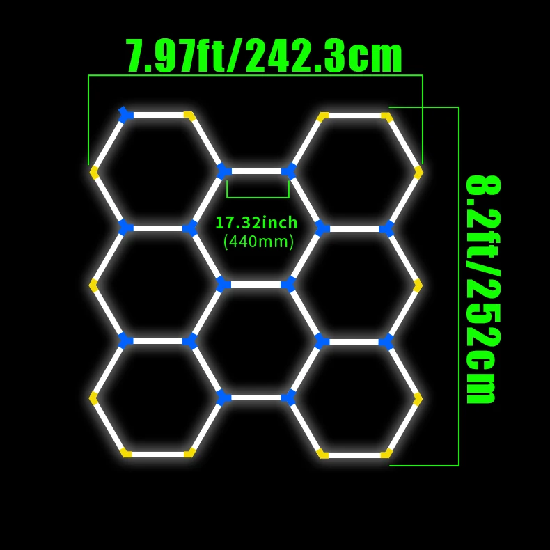 ガレージライト六角ライトランプ 110 V-240 V Led チューブハニカム