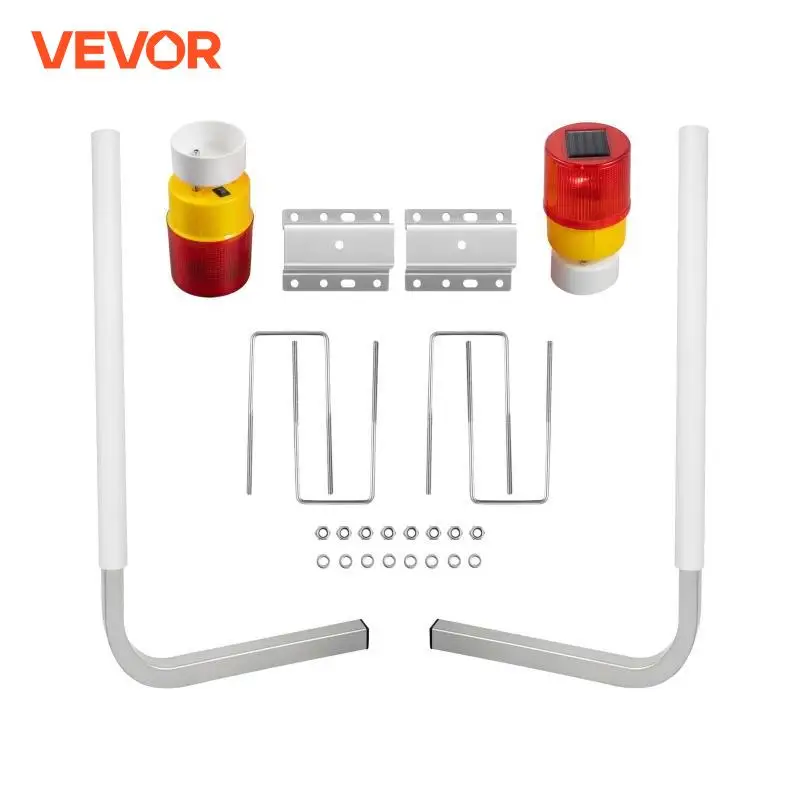 VEVOR Boat Trailer Guide-on 60" 2PCS Steel Trailer Post Guide on with LED-Lighted PVC Tube Covers Mounting Hardware Included