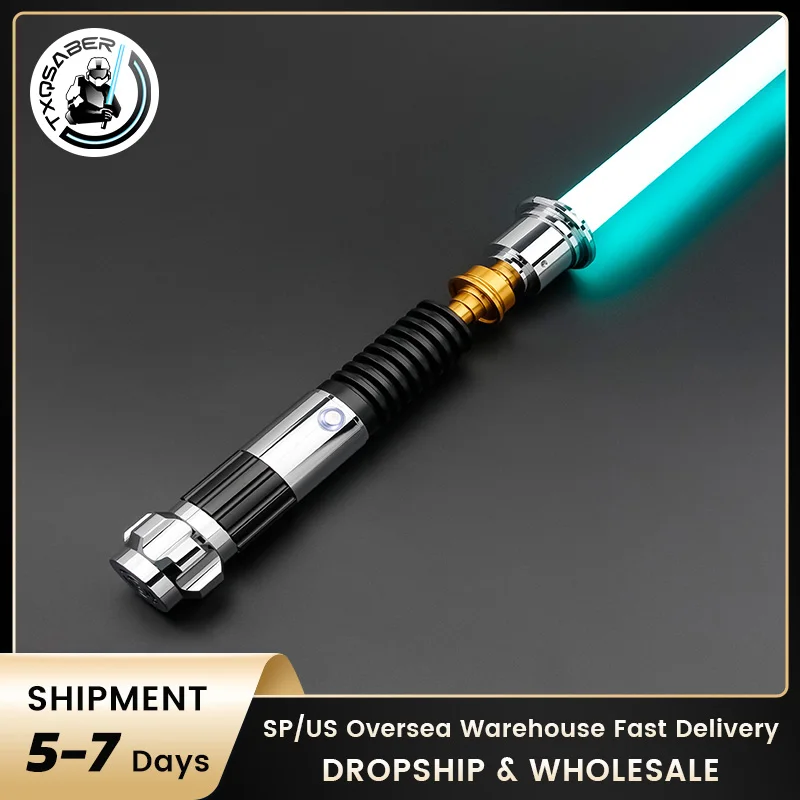 

TXQSABER Obi-wan SE Lightsaber Neo Pixel SNV4 Smooth Swing Laser Sword Metal Handle Heavy Dueling Jedi Replica Cosplay Toys