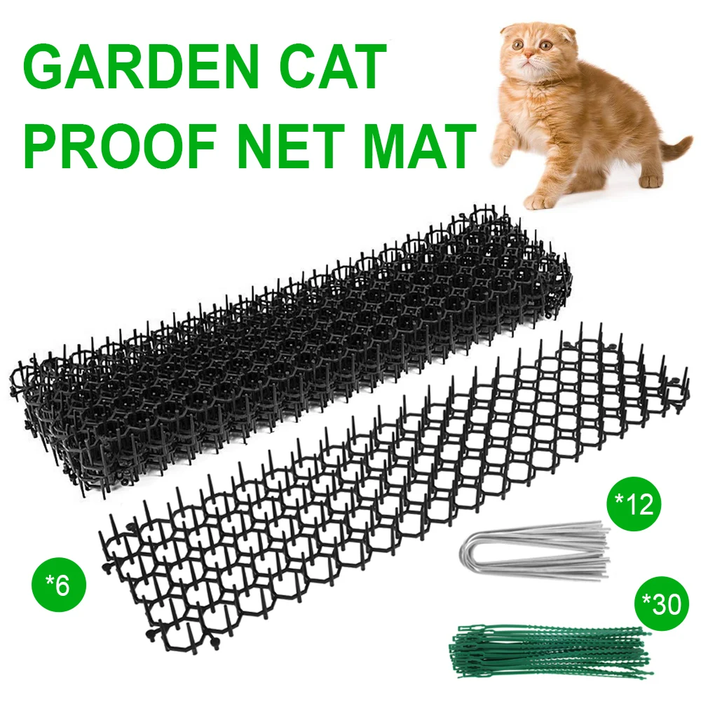 Anti-Cat Spikes Mat Repellent Deterrent Dog Cat Scat Mat Pet Away Digging Climbing Spike Outdoor Garden Supplies