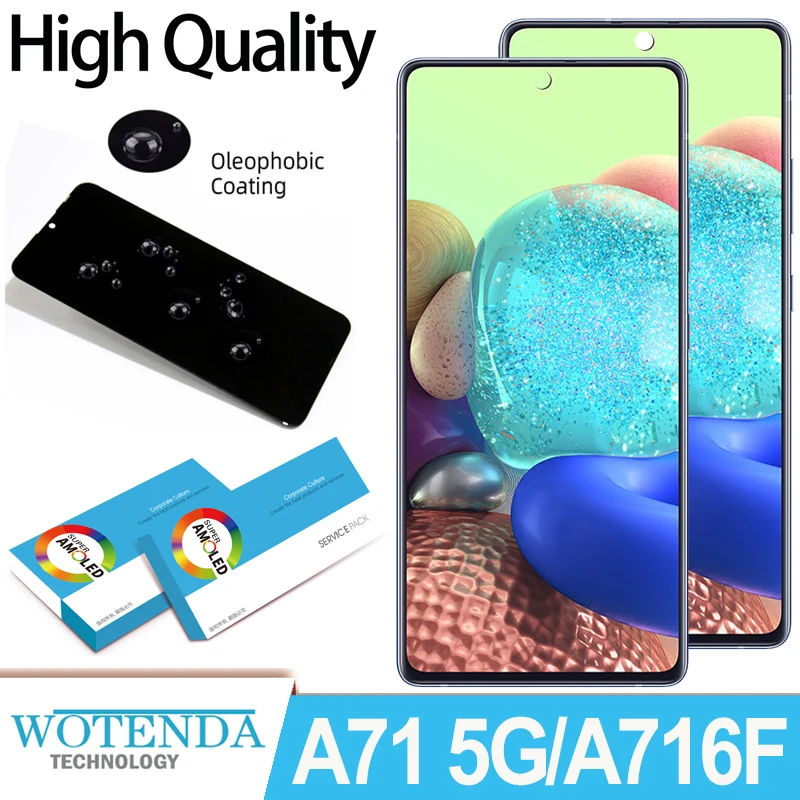 Super AMOLED Plus Display for Samsung A71 5G LCD Touch