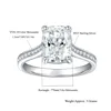 Follow Cloud 7x9mm Rectangle 3 Carat Moissanite Ring 925 Sterling Silver Moissanite Diamond Wedding Band for Women Wedding Party 2
