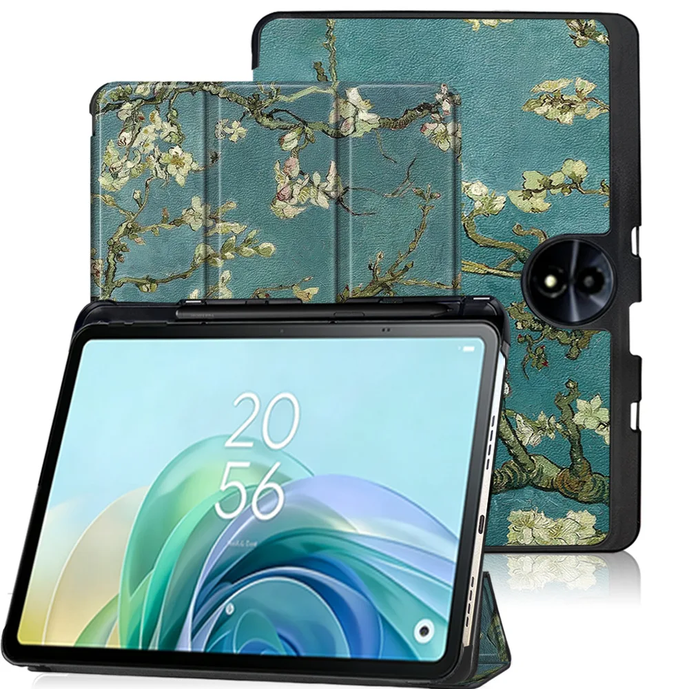 TCL NXTPAPER 11 Plus Tablet Case with Pencil Holder - Anti-Drop Triple Folding Stand Cover