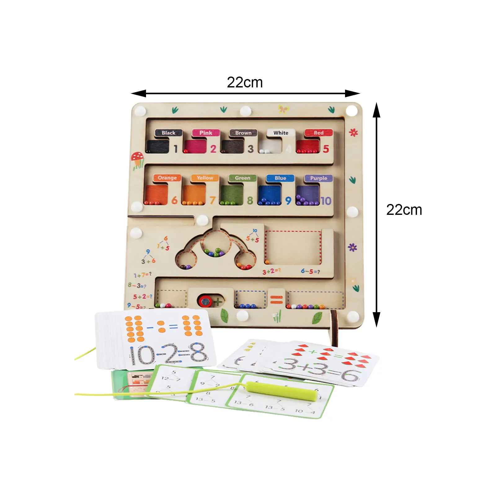 Jogos educativos de tabuleiro magnéticos para crianças, Labirinto de cores  e números, quebra-cabeças para pré-escolares, 3 4 5 anos, meninos e meninas  - AliExpress