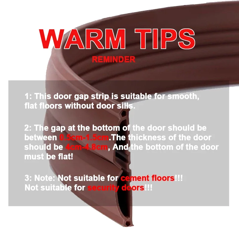 Premium Door Draft Stopper - Dust & Noise Insulation Seal Strip