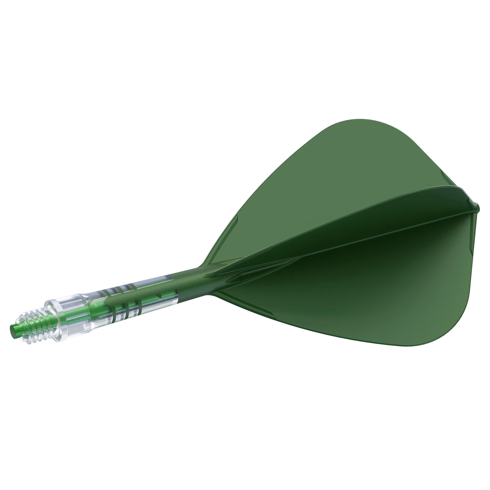 CUESOUL T19 Carbon Integrated Dart Shaft and Flight Kite Shape-Dark Green