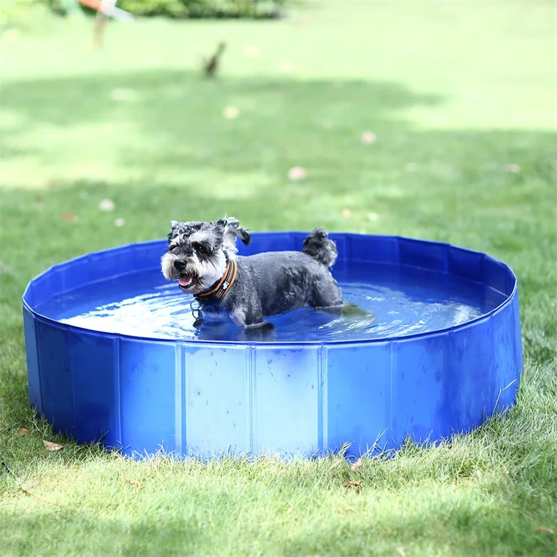 US Shipping 120/80CM Foldable Dog Pool Pet Swimming Tub Bathtub Outdoor Indoor Bath Collapsible Bathing Pool For Dogs Cats Kids 45 45cm dog feeding mats stress relief snuffle mats for cats dogs indoor outdoor use