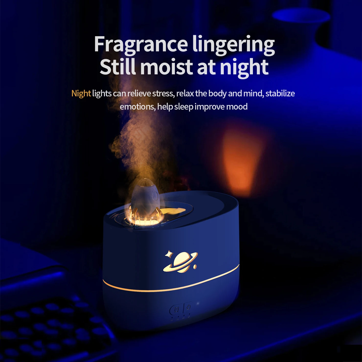 Creative Rocket Humidifier Aromatherapy Machine Household Colorful Dazzling Light Perfume Nano Mist Essential Oil Air Diffuser 6