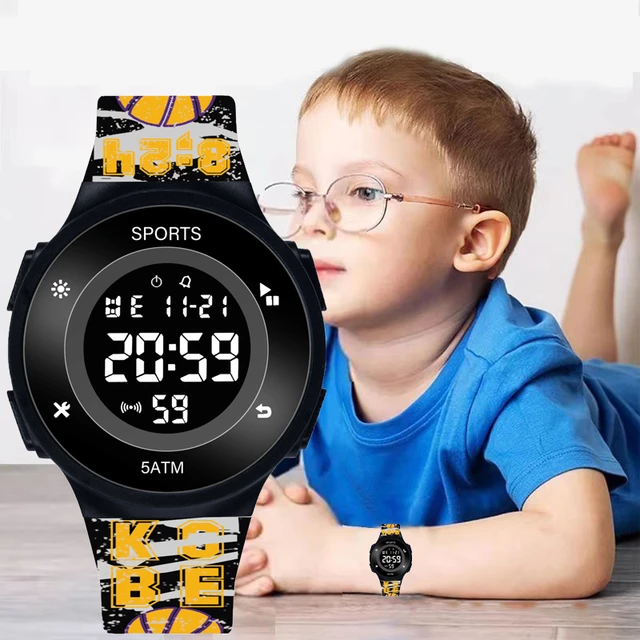 Reloj electrónico LED para niños y niñas de 6 a 18 años, pulsera Digital  resistente al agua con reloj de correa para niños, para estudiantes -  AliExpress