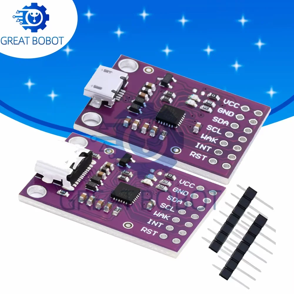 Bs cp2112 debug board usb zu smbus i2c kommunikation modul 2,0 microusb evaluation kit für ccs811 sensor modul für arduino