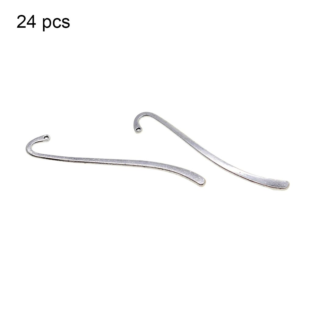 Hook Bookmark Zinc Alloy Jewelry Making Bookmarks Home Office Decor Collection Hairpin DIY 24 Pieces
