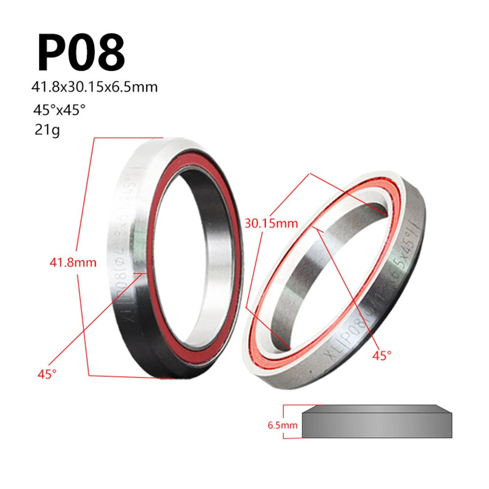 Bike Headset Bearings Bicycle Ball Bearing 1.5 1 1/8inch 45/36 Angle Bicycle Part 38/39/41/44/49/52mm Headset Repair MTB Road Bicycle Parts