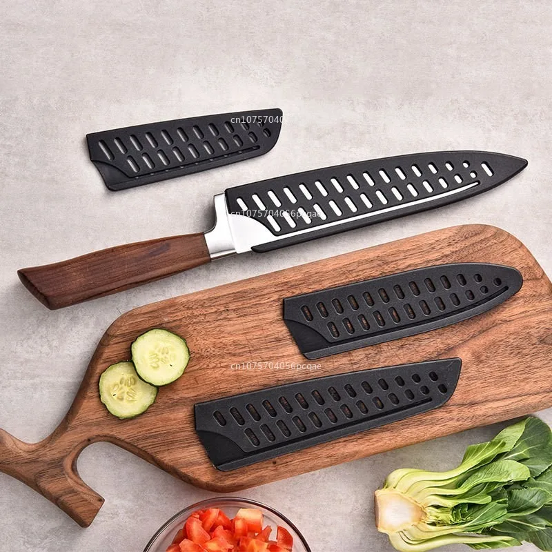 1pcs New Kitchen Knife Sheath Black Plastic Knife Covers Blade Protector Cover Guards Case Kitchen Accessories Practical knife cover