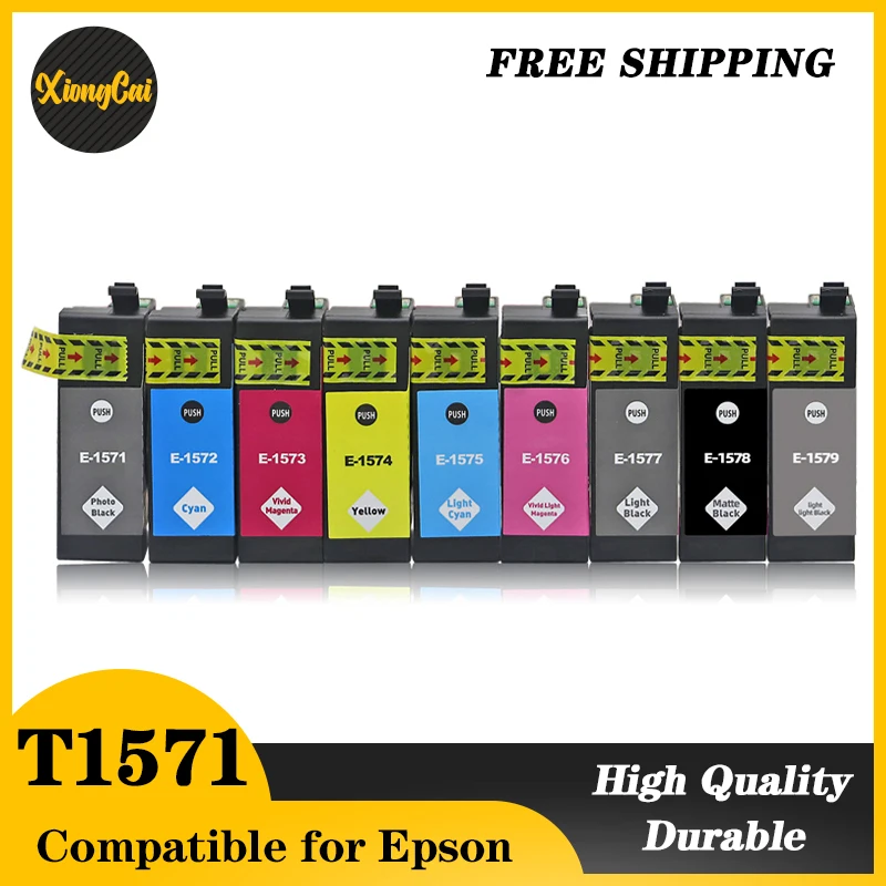 

9 цветов/набор совместимый чернильный картридж T1571 T1579 для EPSON STYLUS PHOTO R3000 струйный принтер с чипом