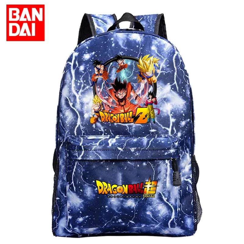 

Bandai Anime Cartoon Dragon Ball Series Peripheral Student School Bag Creative Backpack Outdoor Travel Bag Children's Toys Gifts