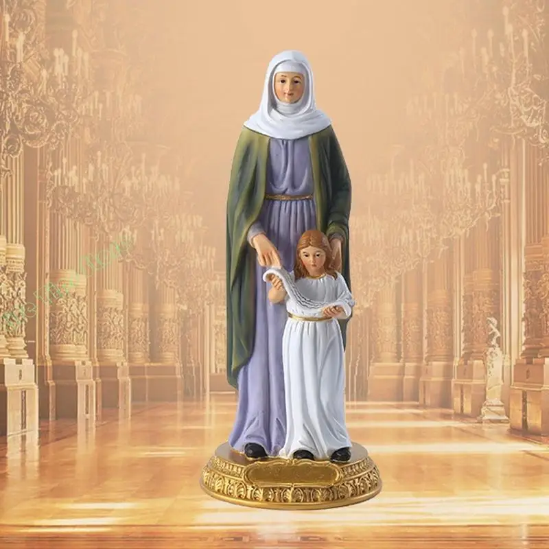 Virgin Mary & Saint Anne Resin Statue 3