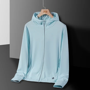 Men's & Women's Summer Running Jacket - Lightweight Sun Protective Coat, UV Hooded Sports Windbreaker, Breathable Quick-Dry Fitn 1