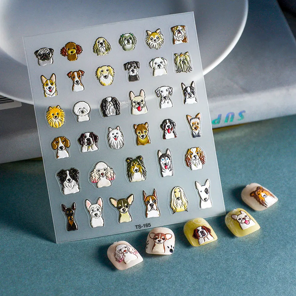 Dog Collection 5D Nail Art Sticker Decal Manicure nail stickers,nail art decoration,nail decals