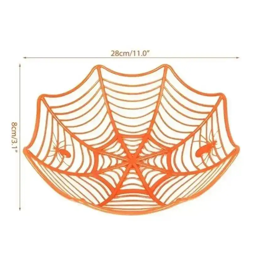 1 Pcs Creative Design Halloween Fruit Tray Practical Spider Web Snack Platter Festival Party Candy Tray Home Decorative Goods