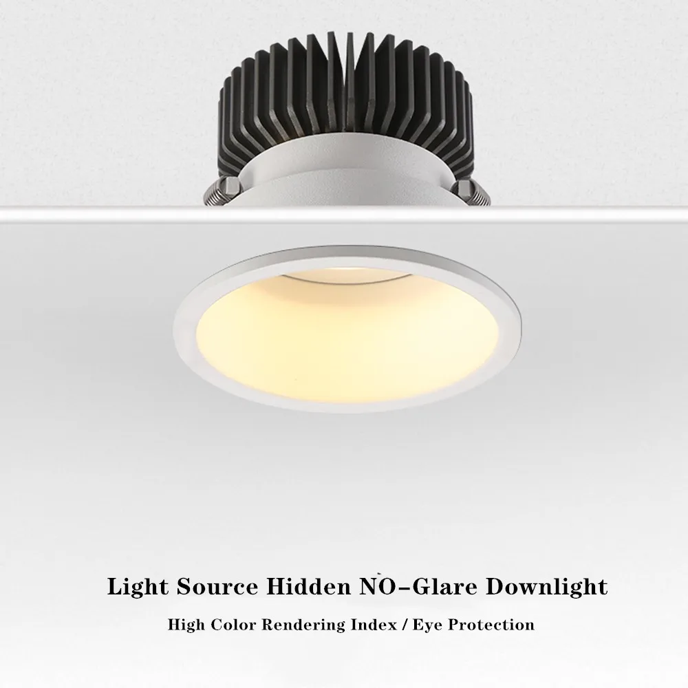 Светодиодный Downlight IP65, водонепроницаемые антибликовые сотовые светильники 110 В, 220 В, для кухни, ванной, туалета, черные, белые