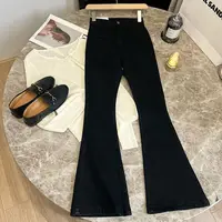 New High Waist Trousers Loose Washed Jeans Pockets Slim Denim Flare Classic Women Vintage Stretch Straight Trousers All-match - Image 4